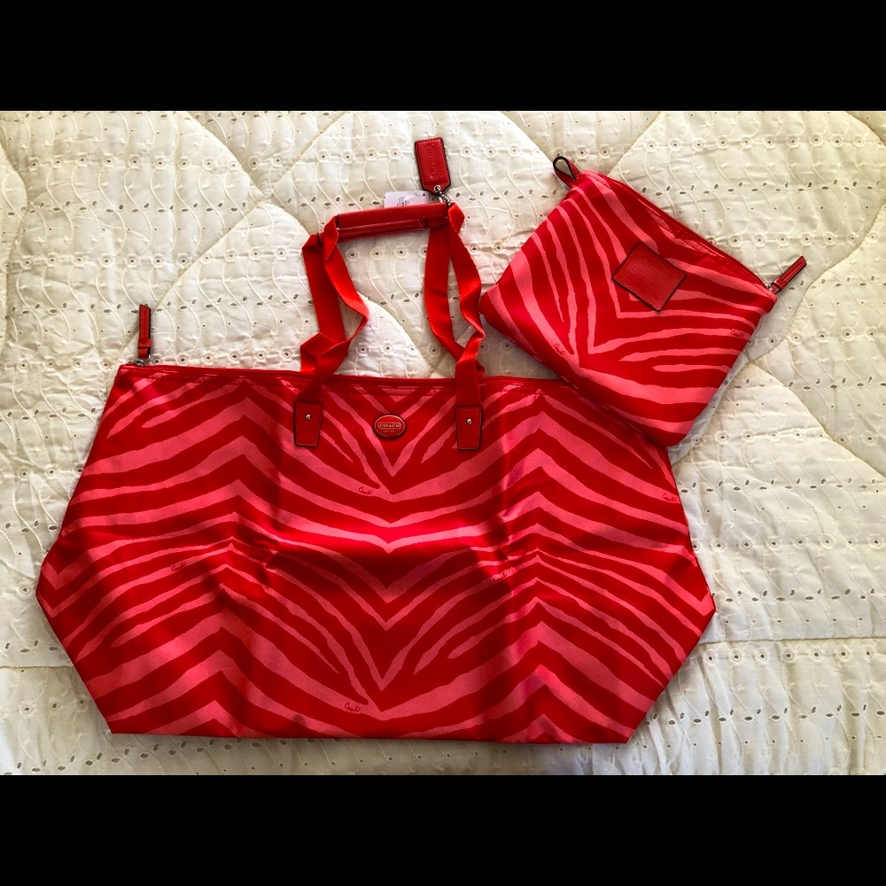 COACH Beach/Travel Bag with Pouch